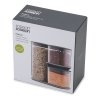 Kitchen storage jar PODIUM 3, set of 3 pcs, with a stand, Joseph Joseph