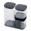 Kitchen storage jar PODIUM 3, set of 3 pcs, with a stand, Joseph Joseph