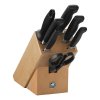 Knife block set FOUR STAR, 8 pcs, with honing rod and scissors, Zwilling