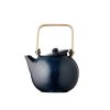 Teapot 1,2 l, with wooden handle, blue, Bitz