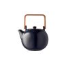 Teapot 1,2 l, with wooden handle, blue, Bitz
