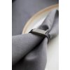 Napkin ring, set of 4 pcs, grey/black, Bitz