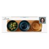 Tapas bowl, set of 3 pcs, with tray , black, Bitz