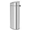 Touch top bin TOUCH BIN NEW 40 l, fingerprint resistant, matt steel, Brabantia