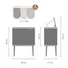 Touch top bin BO 3 x 11 l, matt black, Brabantia