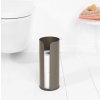 Toilet brush holder, toilet paper holder and spare roll stand in a set RENEW, platinum, Brabantia