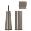 Toilet brush holder, toilet paper holder and spare roll stand in a set RENEW, platinum, Brabantia