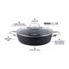 Serving pan NEVERSTICK2 28 cm, 3,5 l, with lid, Eaziglide