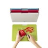 Cutting board set FOLIO L, 4 pcs, with a stand, silver, Joseph Joseph