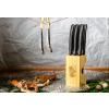 Steak knife set PREMIUM, 6 pcs, with block, matte black, Laguiole