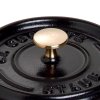 Spare lid handle for smaller Staub cookware lids, brass, Staub