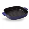 Grill pan 24 cm, for induction, with lid, blue, iron, WOLL