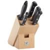Knife set GOURMET, with block and honing, 5 pcs, beech, ZWILLING