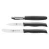 Knife set TWIN GRIP, with peeler, 3 pcs, black, ZWILLING