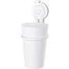 Toothbrush cup LOOP 300 ml, with suction cup, white, Koziol