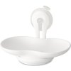 Soap dish LOOP, with suction cup, white, Koziol