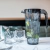 Unbreakable pitcher SUPERGLASS CLUB Koziol 1,5 l transparent grey