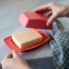 Butter dish RIO 17,5 cm, natural desert sand, plastic, Koziol