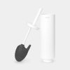 Toilet brush holder MINDSET in a set, 3 pcs, wall-mounted, mineral white, Brabantia