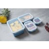 Food storage container MASTER SEAL COLOUR EDITION N1030810 , set of 4 pcs, blue, plastic, Tefal
