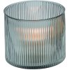 Tealight holder LINE 14 cm, grey, Philippi
