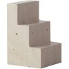 Bookend STAIR CUBE, travertine/limestone, Printworks