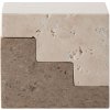 Bookend STAIR CUBE, travertine/limestone, Printworks