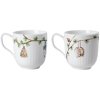 Christmas mug HAMMERSHOI 2018/2021, set of 2 pcs, 330 ml, white, Kähler