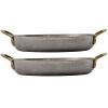 Mini serving roasting pan PRESENTATION, shallow, set of 2 pcs, stainless steel, Nicolas Vahé
