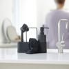 Dishwashing set SINGLES, with ceramic dispenser, 4 pcs, black, Zone Denmark