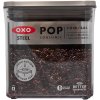 Kitchen storage jar POP STEEL 2,6 l, big square, plastic, OXO