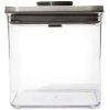Kitchen storage jar POP STEEL 2,6 l, big square, plastic, OXO