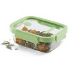 Food storage container, set of 3 pcs, rectangular, glass, Lékué