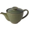 Tea infuser teapot SENCHA 400 ml, green, ceramics, MIJ