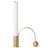 Dinner candle holder BALANCE 11 cm, brass, ferm LIVING