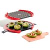 226116 3 gril do mikrovlnne trouby 27 x 21 cm cervena silikon lekue