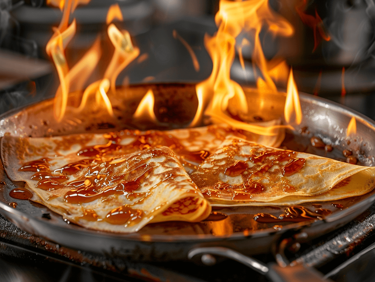 flambe pancakes