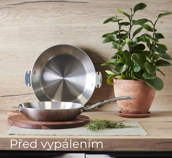 ocelová pánev před vypálením