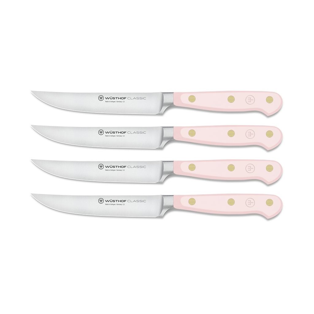 Nože na steaky CLASSIC COLOUR, sada 4 ks, 12 cm, růžová himalájská sůl,  Wüsthof - Kulina.cz