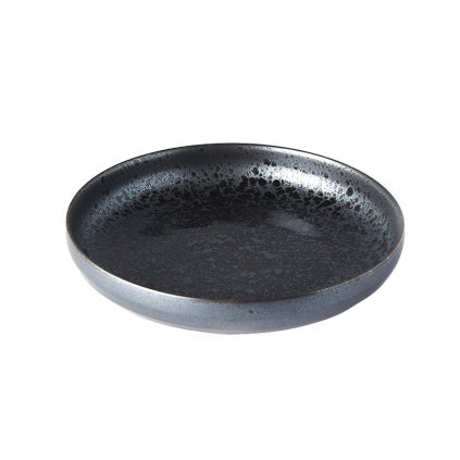 Jídelní talíř BLACK PEARL 22 cm, s vysokým okrajem, MIJ