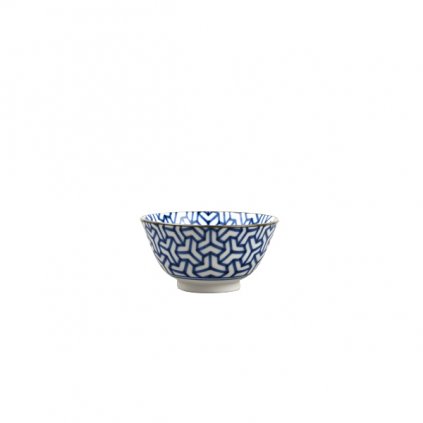 Jídelní miska HERRINGBONE INDIGO IKAT 13 cm, 350 ml, MIJ
