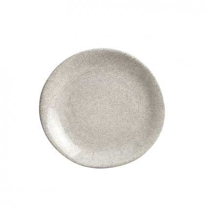 Velký mělký talíř 25 cm bílo-šedý MIJ