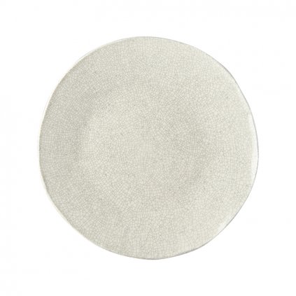 Jídelní talíř GREY CRAZED 27 cm, s nepravidelným okrajem, MIJ