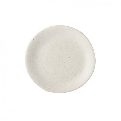Mělký talíř s nepravidelným okrajem 25 cm bílý MIJ