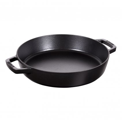 Servírovací pánev 26 cm, černá, litina, Staub