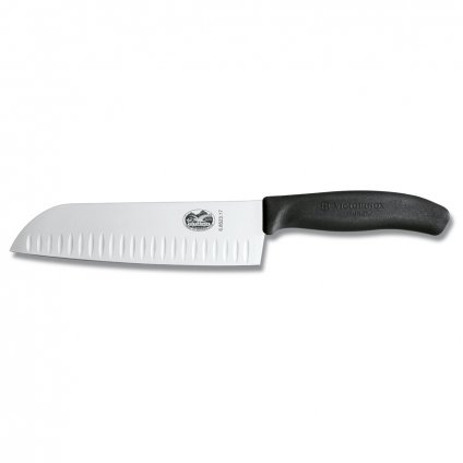 Nůž Santoku s výbrusem Victorinox 17 cm černý