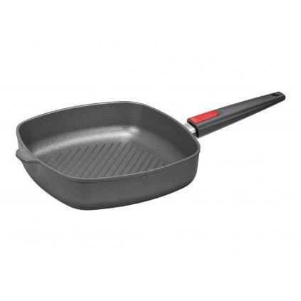 Grilovací pánev TITANIUM NOWO 28 x 28 cm, na indukci, s odnímatelnou rukojetí, titan, WOLL