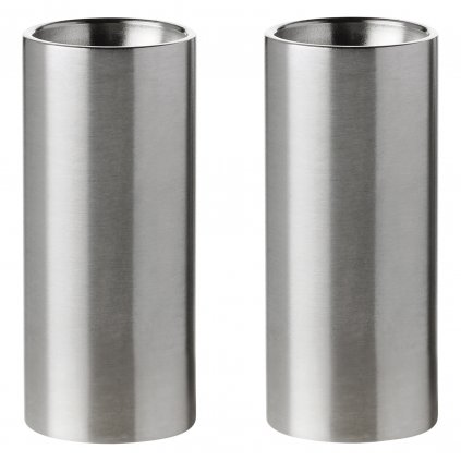 Sada slánky a pepřenky ARNE JACOBSEN, sada 2 ks, stříbrná, nerezová ocel, Stelton