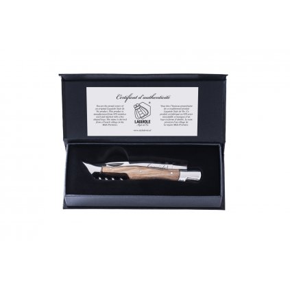 Kapesní nůž s vývrtkou Laguiole Luxury, olivová rukojeť