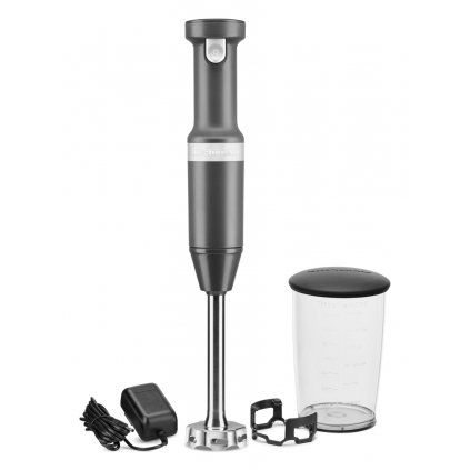 Bezdrátový tyčový mixér 5KHBBV53EDG KitchenAid tmavě šedý matný